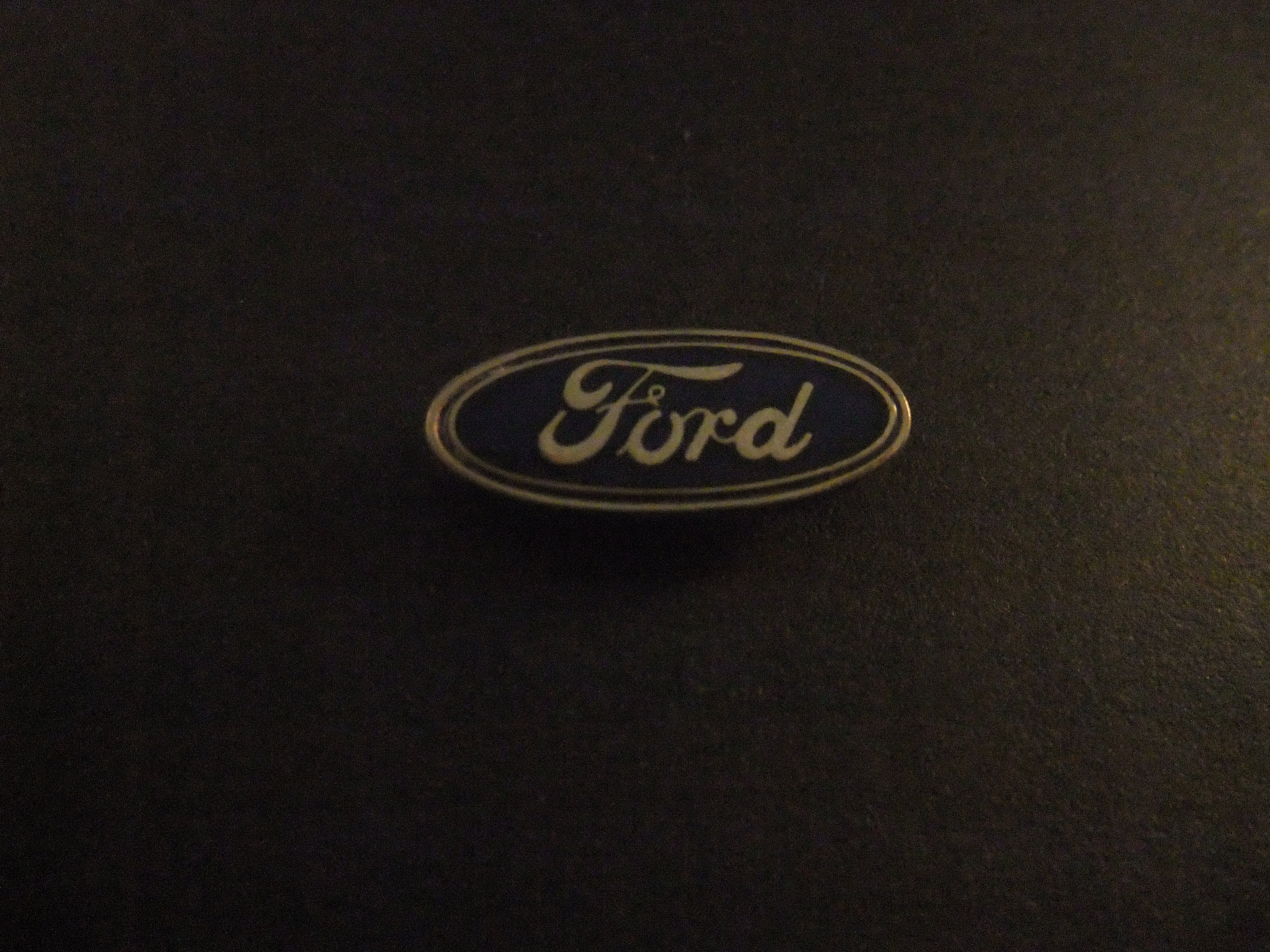 Ford logo twee ringen zilverkleurige letters ovaal model,